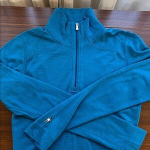 Smartwool Blue Half-Zip Mid Layer